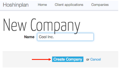 Create New Company Create New Company